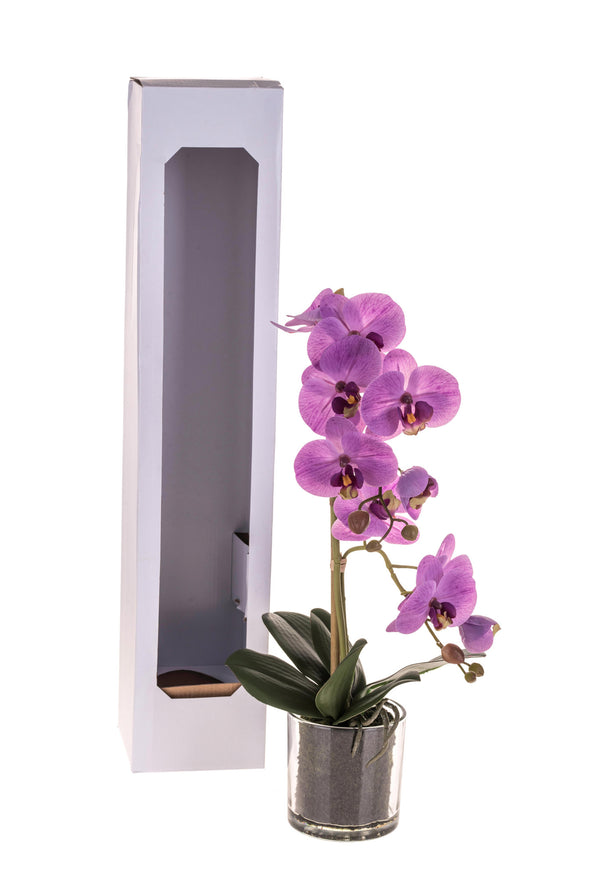 sconto Pianta Artificiale di Phalaenopsis Artificiali con Vaso Altezza 48 cm Rosa