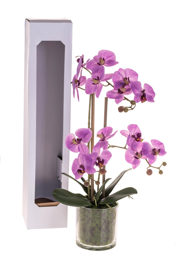 sconto Pianta Artificiale di Phalaenopsis Artificiali con Vaso Altezza 56 cm Rosa