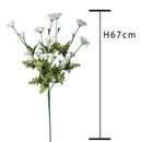 4 Mazzetto di Margherita Composta da 4 Fiori Artificiali Altezza67 cm Bianco-2