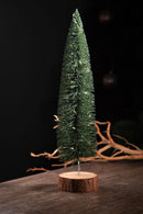 Mini Albero di Natale Decorativo con Glitter 40 cm 30 Led Abete Verde-3