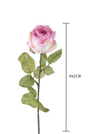 2 Rose Artificiali con Dry Altezza 62 cm Rosa-2