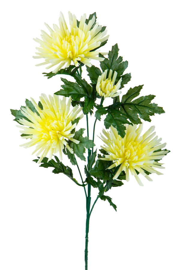 Set 6 Fiori Artificiali di Spidere a 4 Diramazioni Altezza 82 cm Giallo prezzo