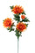 Set 6 Fiori Artificiali di Spidere a 4 Diramazioni Altezza 82 cm Arancio