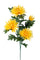 Set 6 Fiori Artificiali di Spidere a 4 Diramazioni Altezza 82 cm Giallo