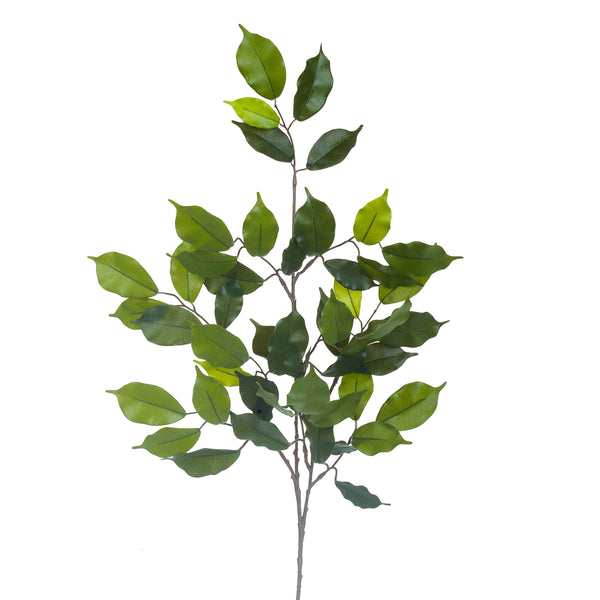 Set 12 Rami di Ficus Artificiale con 42 Foglie Altezza 60 cm Verde sconto