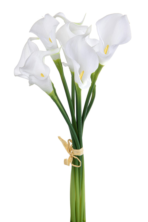 Set 3 Calla Artificiali Composta da 8 Fiori Altezza 36 cm Bianco prezzo