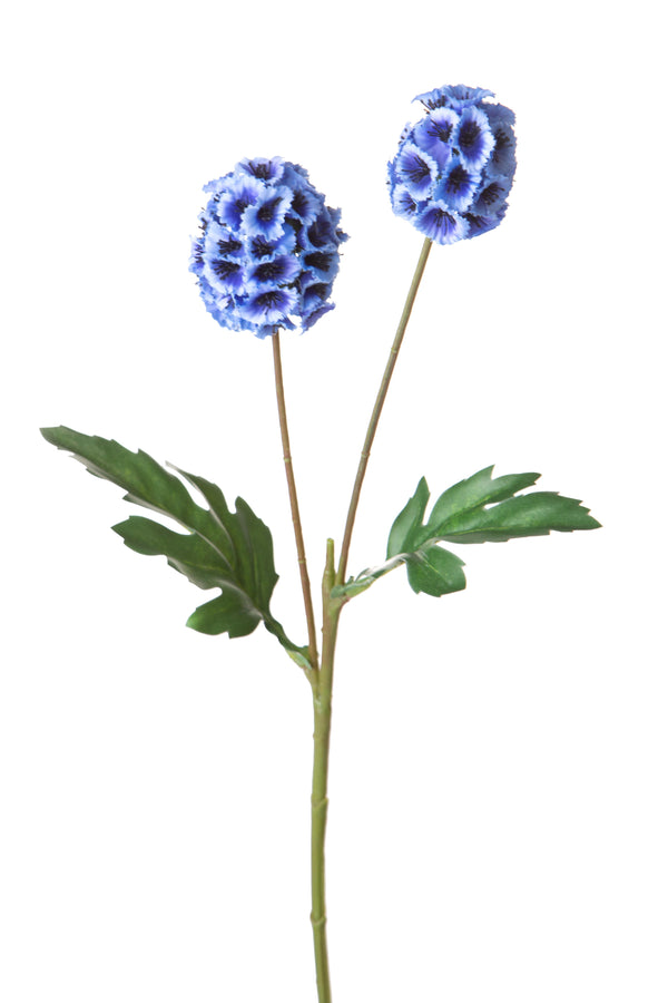 Set 6 Rami Artificiali di Scabiosa Stellata con Fiori Artificiali Altezza 58 cm Blu sconto