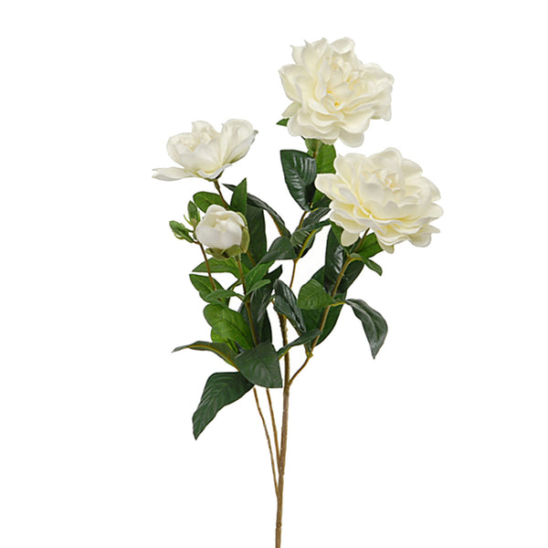 Set 3 Rami Artificiali di Gardenia Altezza 70 cm Bianco sconto