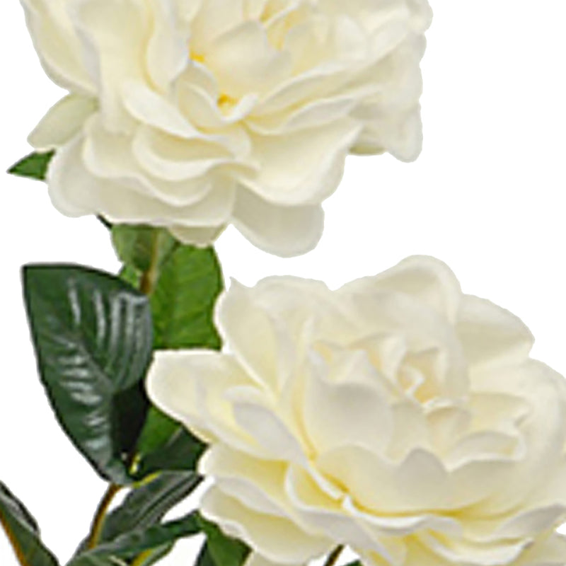 2 Rami Artificiali di Gardenia Altezza 70 cm Bianco-3