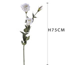 4 Lisianthus Artificiali Composto da 3 Fiori Altezza 75 cm Bianco-2