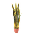 Sanseveria Artificiale con 25 Foglie in Vaso Altezza 92 cm Verde-1