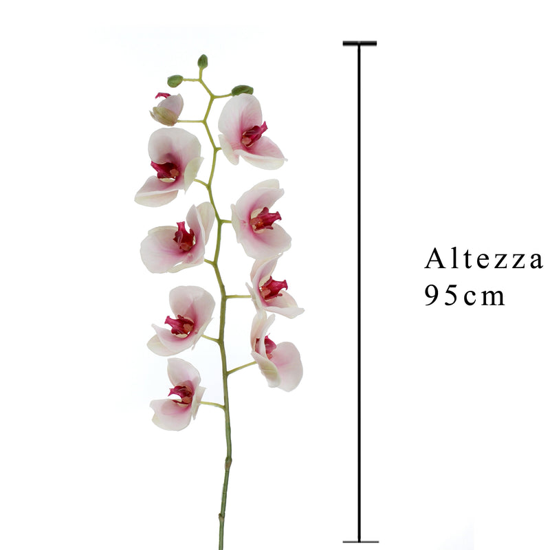 Phalaenopsis Artificiale Altezza 95 cm Bianco-2