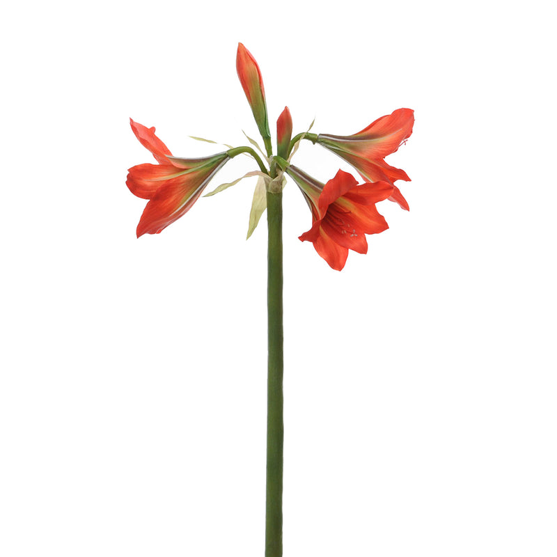 Fiori Artificiali di Amaryllis Altezza 95 cm Arancio-1