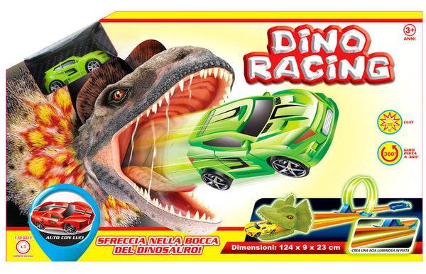 Pista Macchinine Dinosauro con Auto Luminosa Kids Joy Dino Racing prezzo