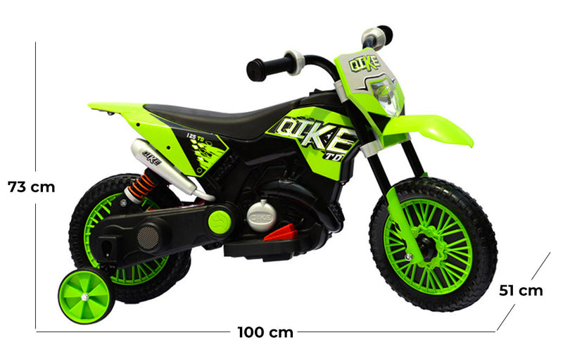 Moto Elettrica per Bambini 12V Motocross Verde – acquista su