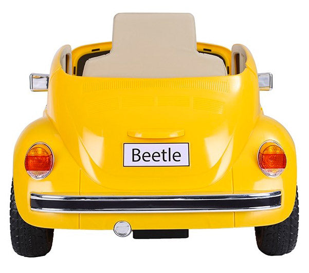 Macchina Elettrica per Bambini 12V Maggiolone Beetle Giallo-3