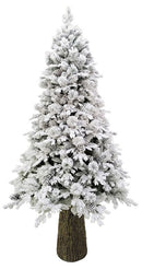 Albero di Natale Artificiale Innevato 240 cm 56 Rami con Pigne e Tronco Cedro Verde-1