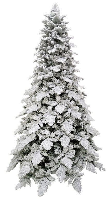 Albero di Natale Artificiale Innevato 240 cm 99 Rami  Rovere del Gargano Verde prezzo