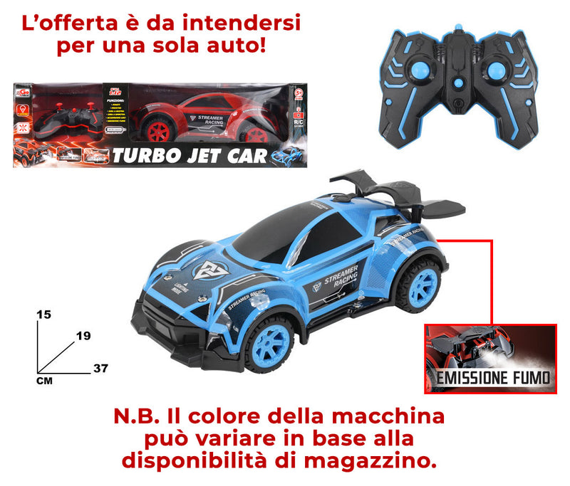 Macchina Radiocomandata 37x19x15 cm con Emissione Fumo Turbo Jet Car –  acquista su Giordano Shop