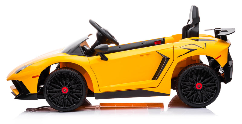 Macchina Elettrica per Bambini 12V con Licenza Lamborghini Aventador Gialla-2