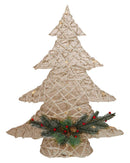 Mini Albero di Natale Decorativo H60 cm con Luce LED Bianco Caldo-1