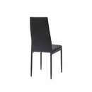 Sedia Imbottita 40x47x96 cm in Similpelle Queen Nera-2