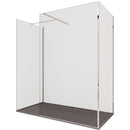 Box Doccia Parete Walk-In 3 Lati in Cristallo Trasparente 8 mm H195 Bonussi Three Varie Misure-1