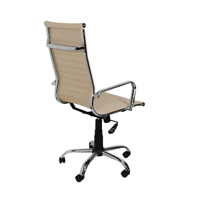 Sedia Presidenziale da Ufficio 117.5x61.5x55 cm Tortora-2