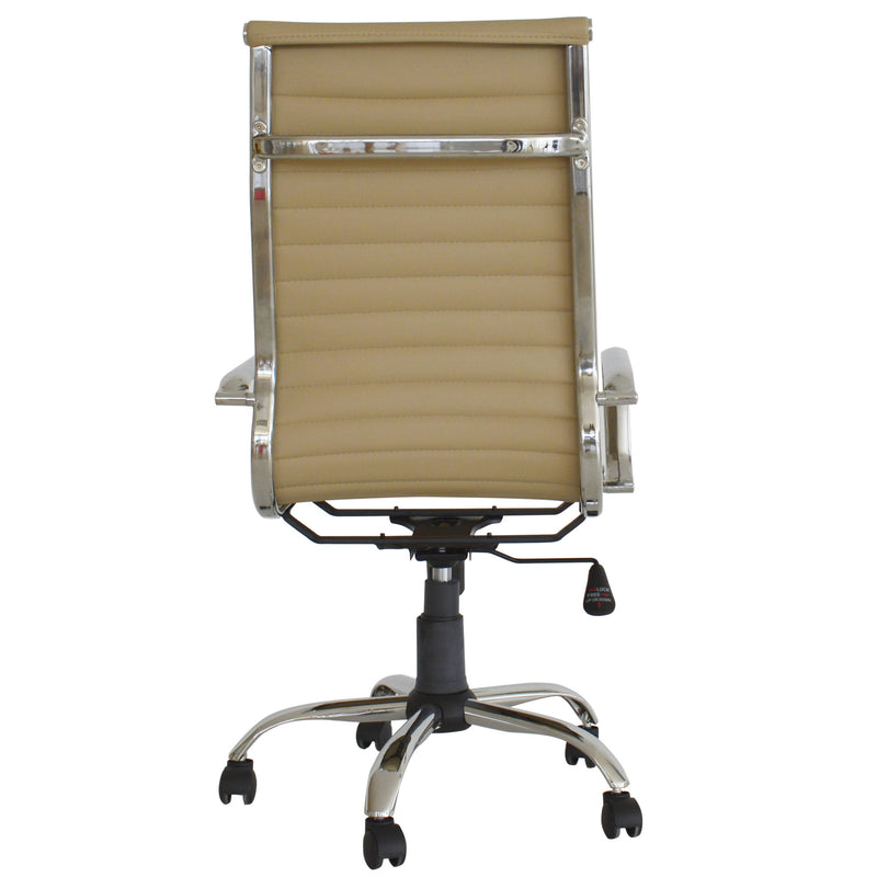 Sedia Presidenziale da Ufficio 117.5x61.5x55 cm Tortora-3