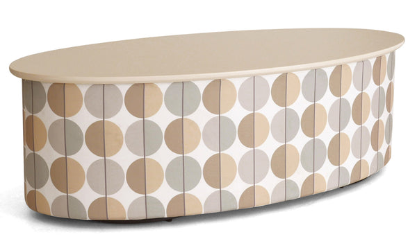 online Tavolino Contenitore 118x58x39 cm in MDF Pratikò Optical Crema