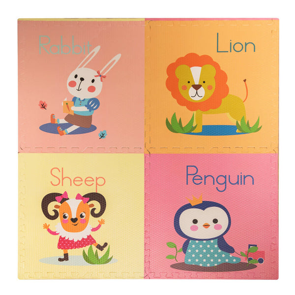 Tappeto Puzzle per Bambini 4 Pezzi 60x60 cm Pinguino Multicolore online