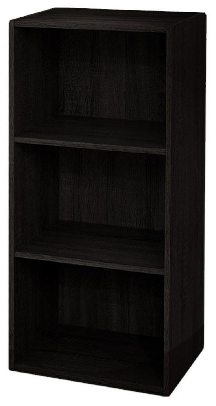 Libreria 3 ripiani 40x29x89 cm in Legno Wengè-1