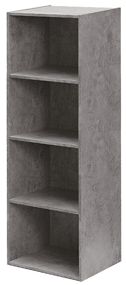 sconto Libreria 4 ripiani 40x29x132 cm in Legno Cemento