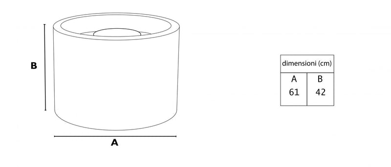 Braciere a Gas Gpl da Esterno Ø61x42 cm 14kW Wela-5