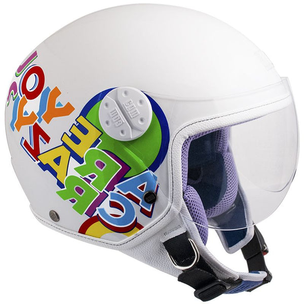 Casco Demi-Jet per Bambini Visiera Sagomata CGM Sport 205G Bianco sconto