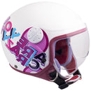 Casco Demi-Jet per Bambini Visiera Sagomata CGM Sport 205G Fucsia Metal Varie Misure-1