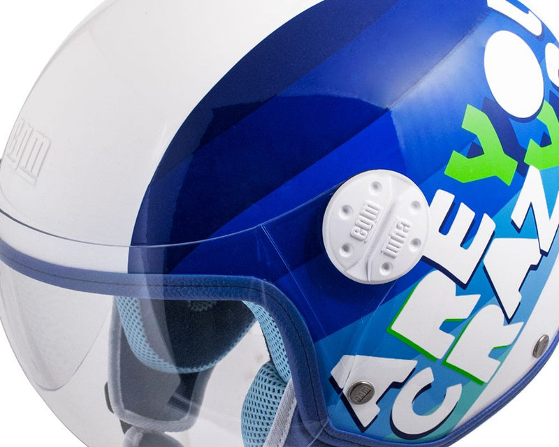 Casco Demi-Jet per Bambini Visiera Sagomata CGM Sport 205G Azzurro -4