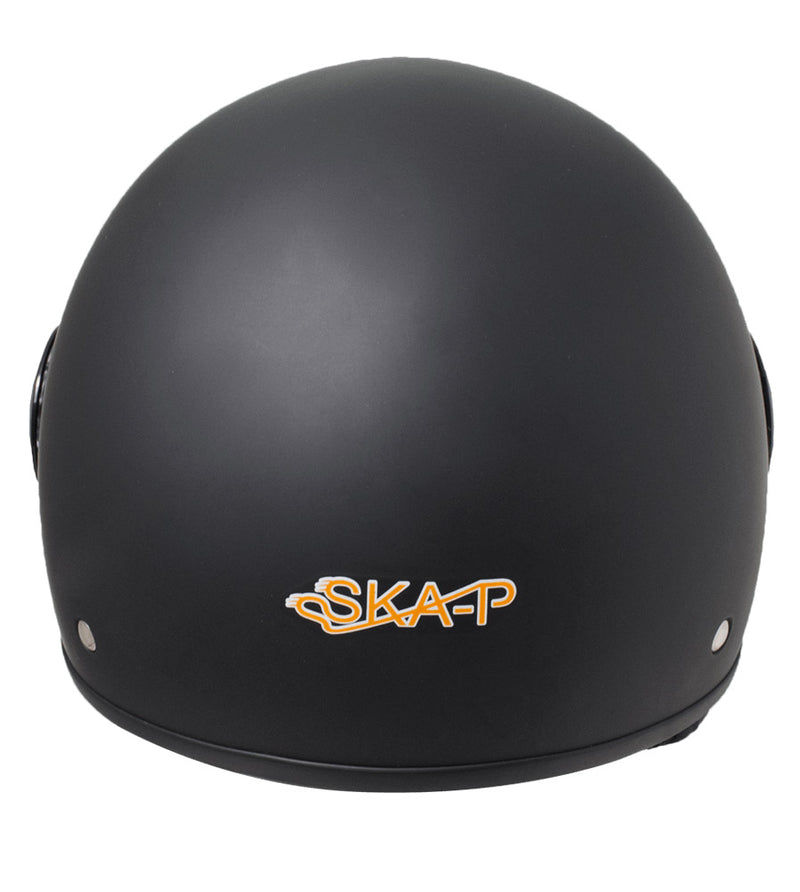 Casco Demi-Jet per Scooter Visiera Sagomata SKA-P 1 WH Wolli Rosso Metal -3