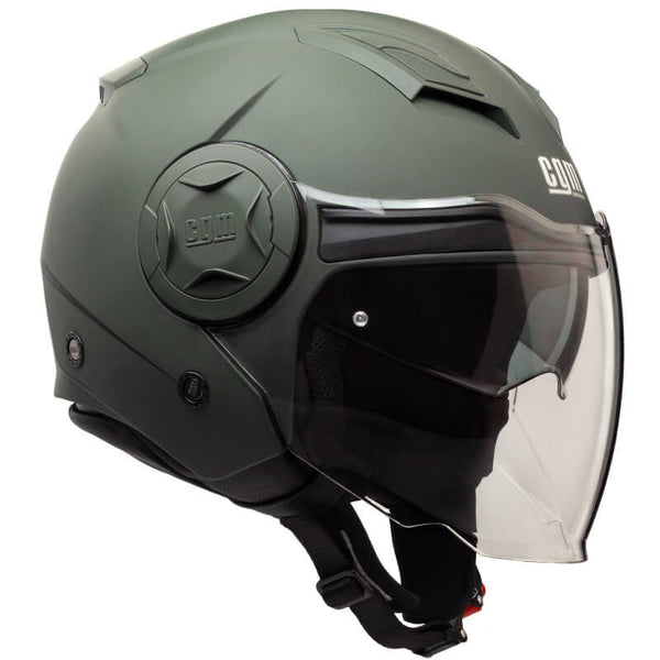 Casco Jet per Scooter Visiera Lunga CGM Illinois 129A Verde Opaco Varie Misure sconto