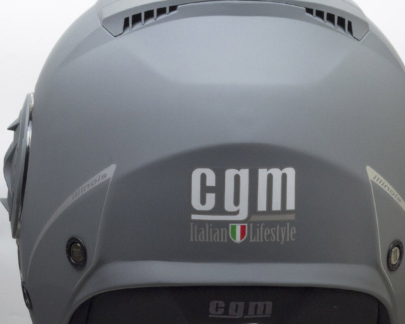 Casco Jet per Scooter Visiera Lunga CGM Illinois 129A Grigio Opaco Varie Misure-3