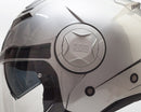 Casco Jet per Scooter Visiera Lunga CGM Illinois 129A Argento Varie Misure-3