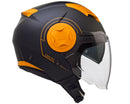 Casco Jet per Scooter Visiera Lunga CGM Dixon 129S Arancione Fluo Opaco Varie Misure-2