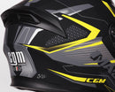 Casco Integrale per Scooter Visiera Lunga CGM Mach 2 316G Giallo Fluo Opaco Varie Misure-3