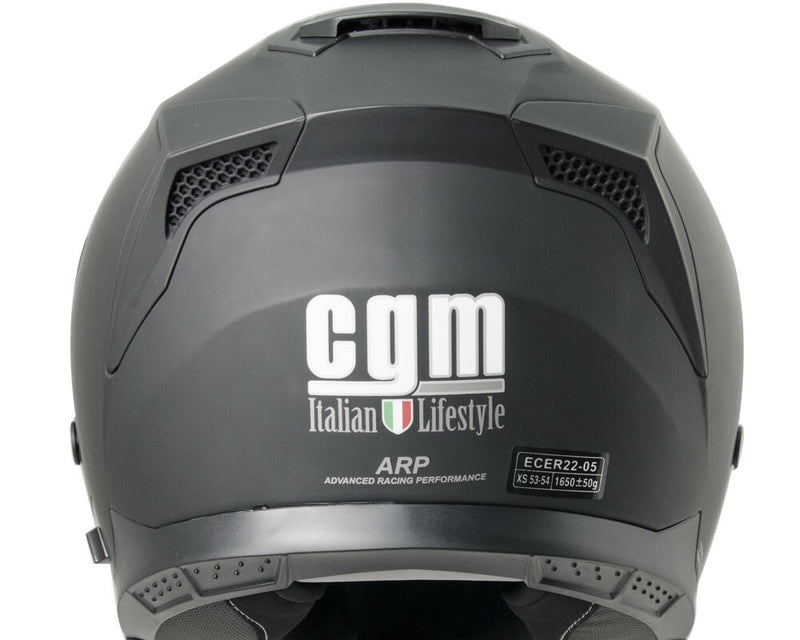 Casco Integrale per Scooter Visiera Lunga CGM Osaka 506A Nero Opaco Varie Misure-2