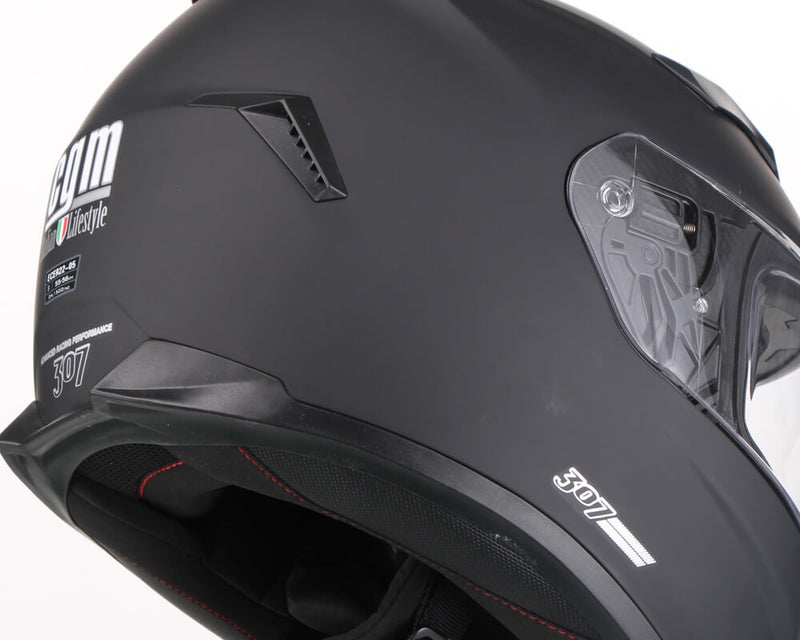 Casco Integrale per Scooter Visiera Lunga CGM Valencia 307A Nero Opaco Varie Misure-3