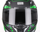 Casco Integrale per Scooter Visiera Lunga CGM Jerez 307G Verde Fluo Opaco Varie Misure-4