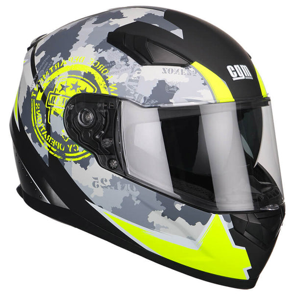 Casco Integrale per Scooter Visiera Lunga CGM Bullet 317S Giallo Fluo Opaco Varie Misure prezzo