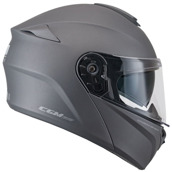 sconto Casco Integrale per Scooter Visiera Lunga CGM Berlino 508A Titanium Opaco Varie Misure