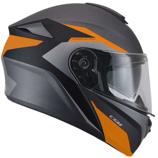 Casco Integrale per Scooter Visiera Lunga CGM Dresda 508G Arancione Opaco Varie Misure sconto