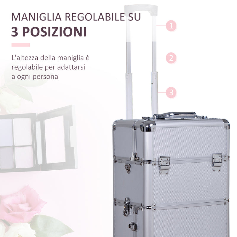 Valigia Trolley Beauty Case Make Up Trucco Grande Da Viaggio Estetista  Professionale